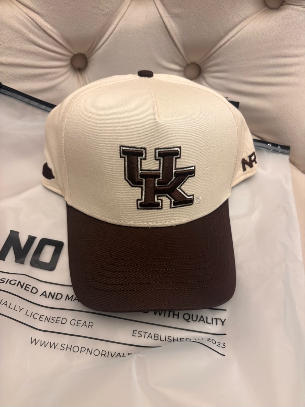 Kentucky Wildcats No Rivals Espresso Snapback Hat Cream Brown NCAA Adjustable